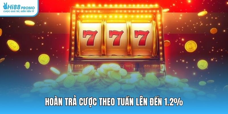 Hoàn trả cược theo tuần lên đến 1.2%
